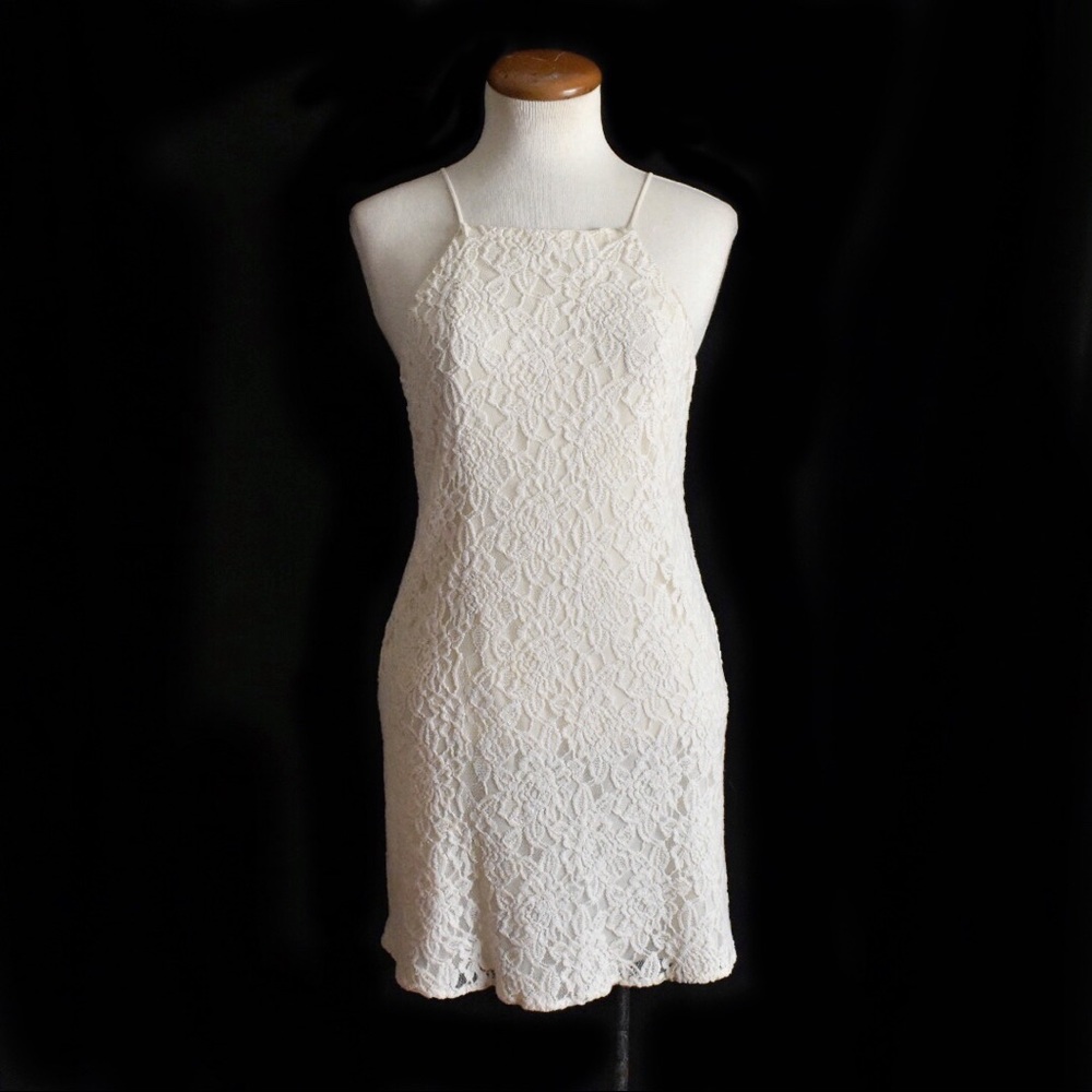 Urban Outfitters {Pins & Needles} Ivory Lace Cutout Dress